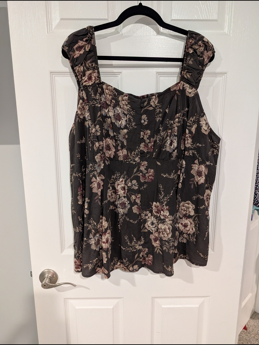 Torrid Brown Floral Peplum Challis Corset Top in Size 4 (26)